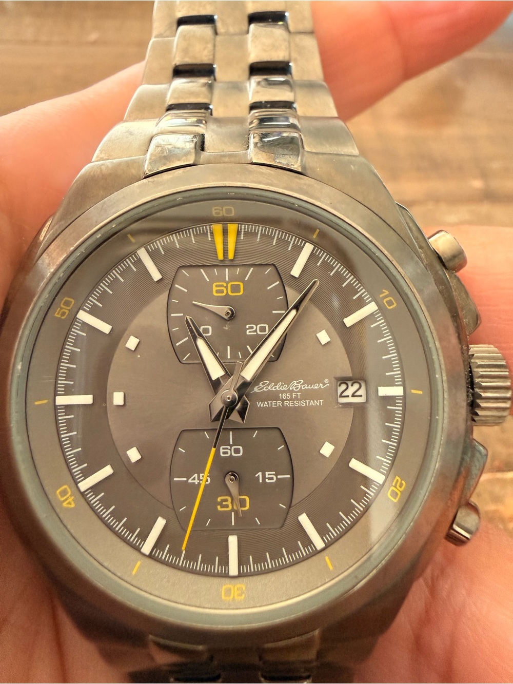 Eddie Bauer Stainless Steel Men's Chronograph Watch - Gray - Picture 8 of 8